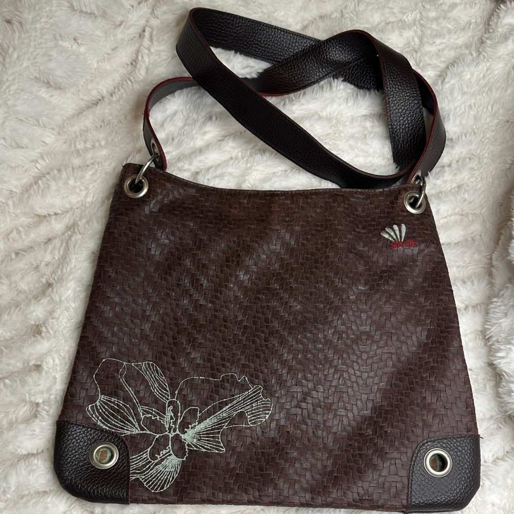 Skunkfunk Dark Brown Woven Shoulder Bag